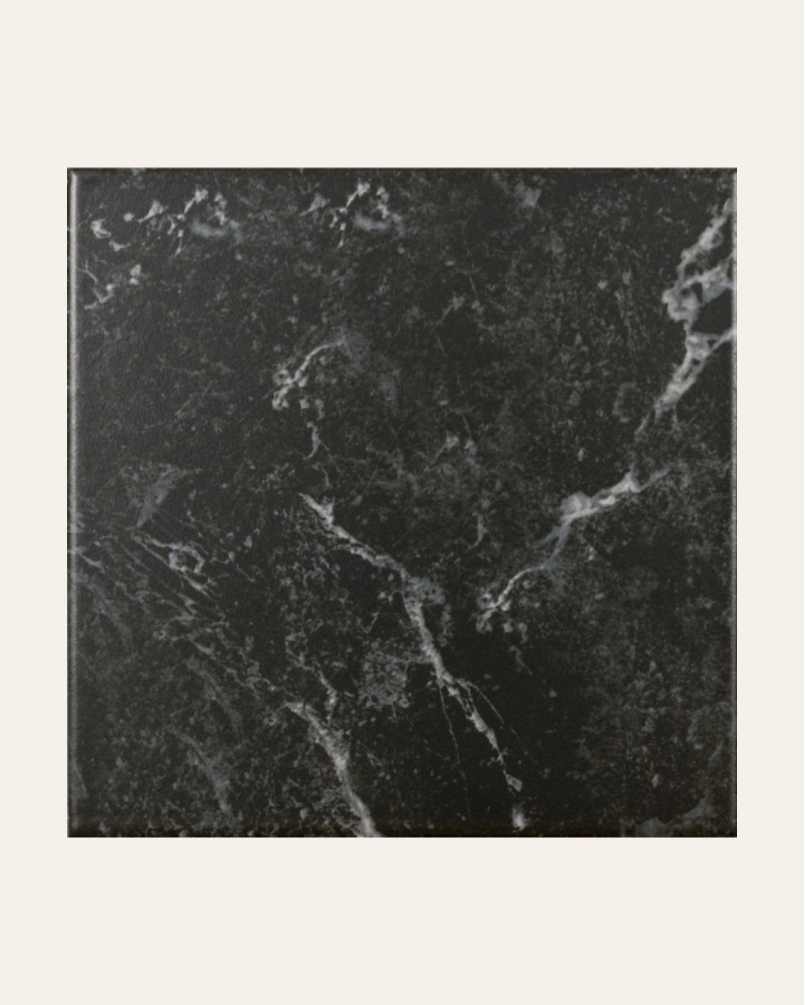 Windsor Marquina 15x15 - Carrelage effet marbre (carton de 0,5 m²)