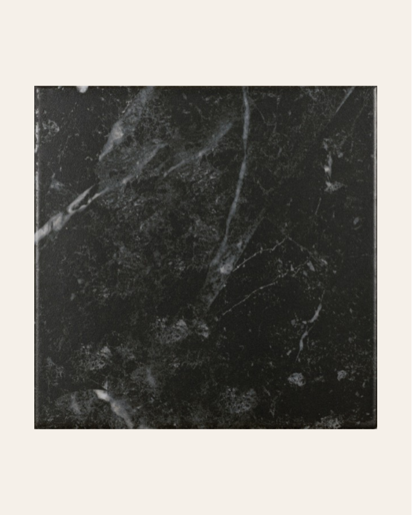 Windsor Marquina 15x15 - Carrelage effet marbre (carton de 0,5 m²)