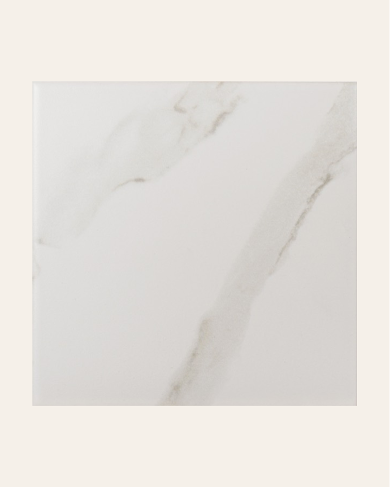 Windsor Calacatta 15x15 - Carrelage effet marbre (carton de 0,5 m²)