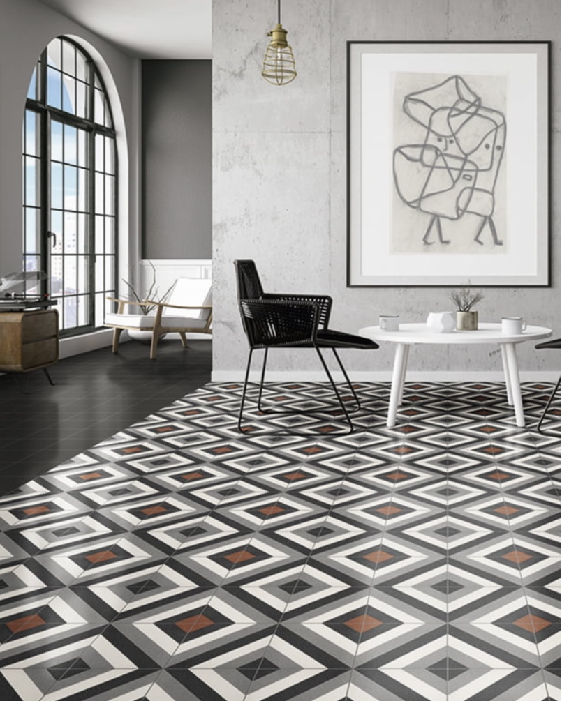 Riga Black 20x20 - Carrelage uni antidérapant (carton de 1 m²)