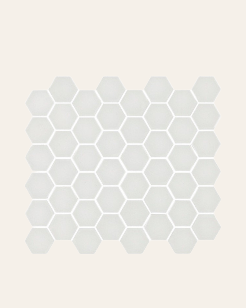 Mosaïque Hexagonale Matt White 33x29,8 (carton de 1 m²)