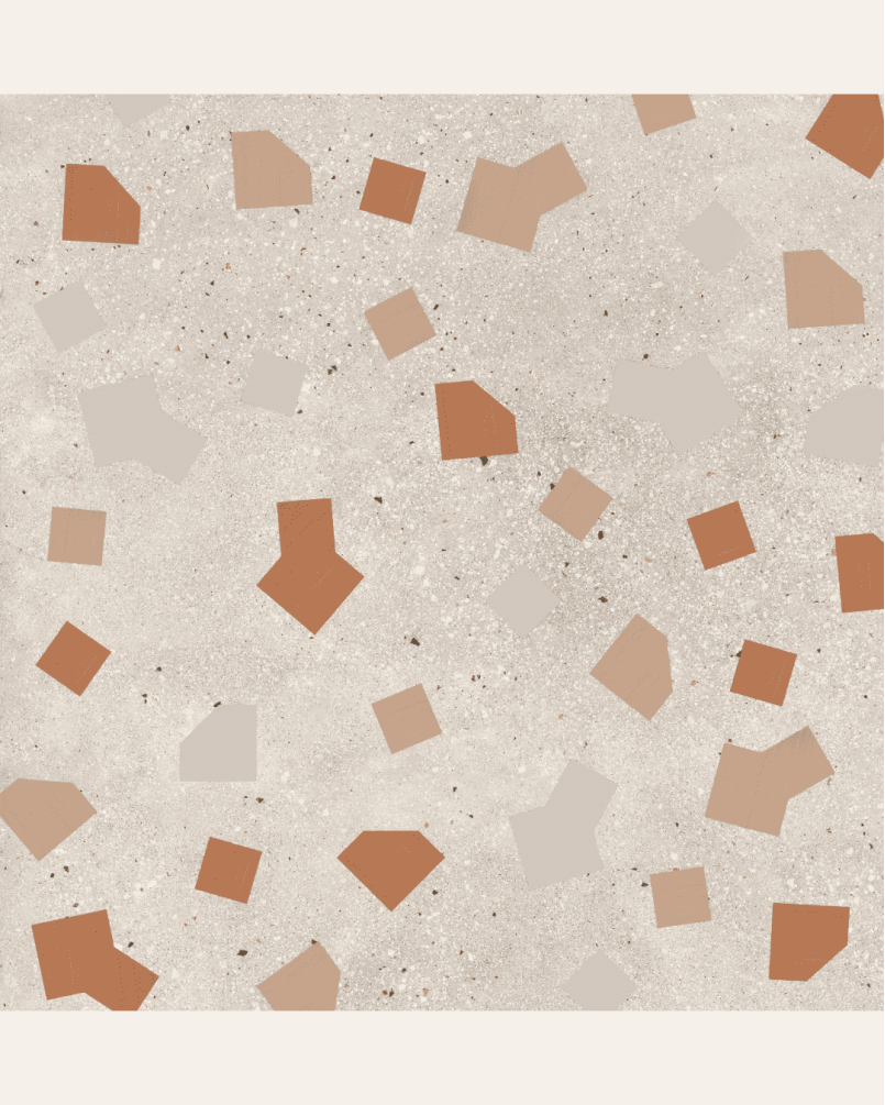 Ricetta Avorio 90x90 - Carrelage effet terrazzo (carton de 1,62 m2)