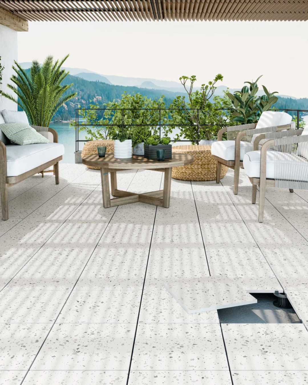 Carnival White 32,9x32,9 - Carrelage antidérapant (carton de 0,65 m2)