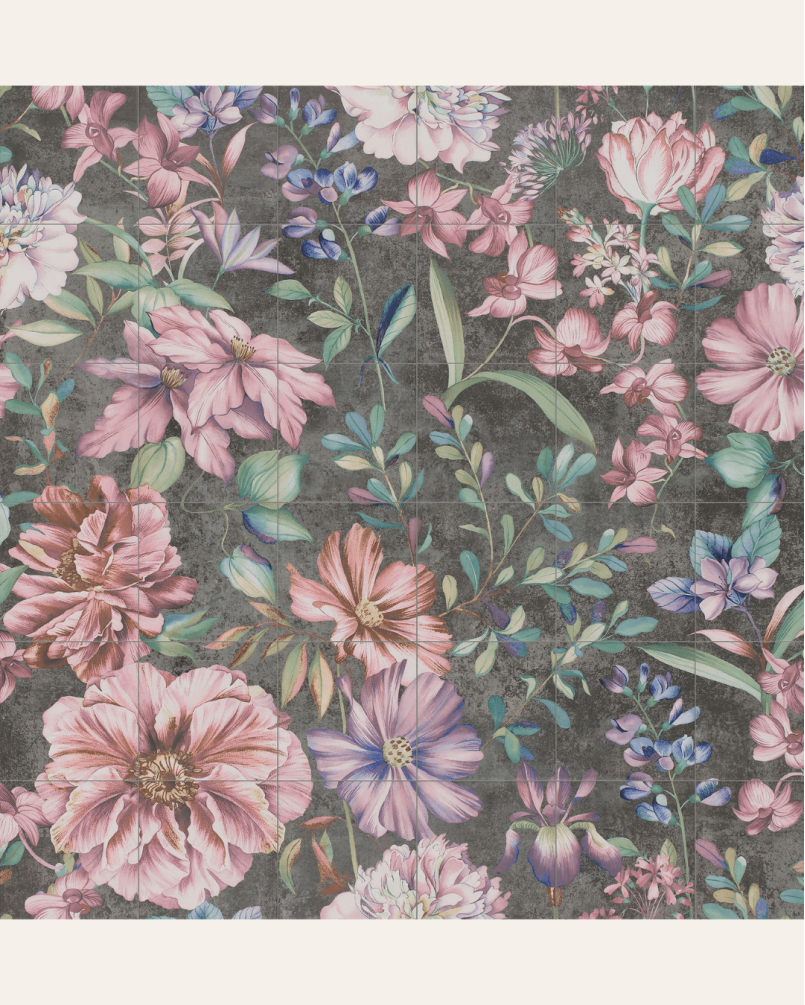Fresque Garden 20x20 - Carrelage décoratif (ensemble de 1,44 m²)