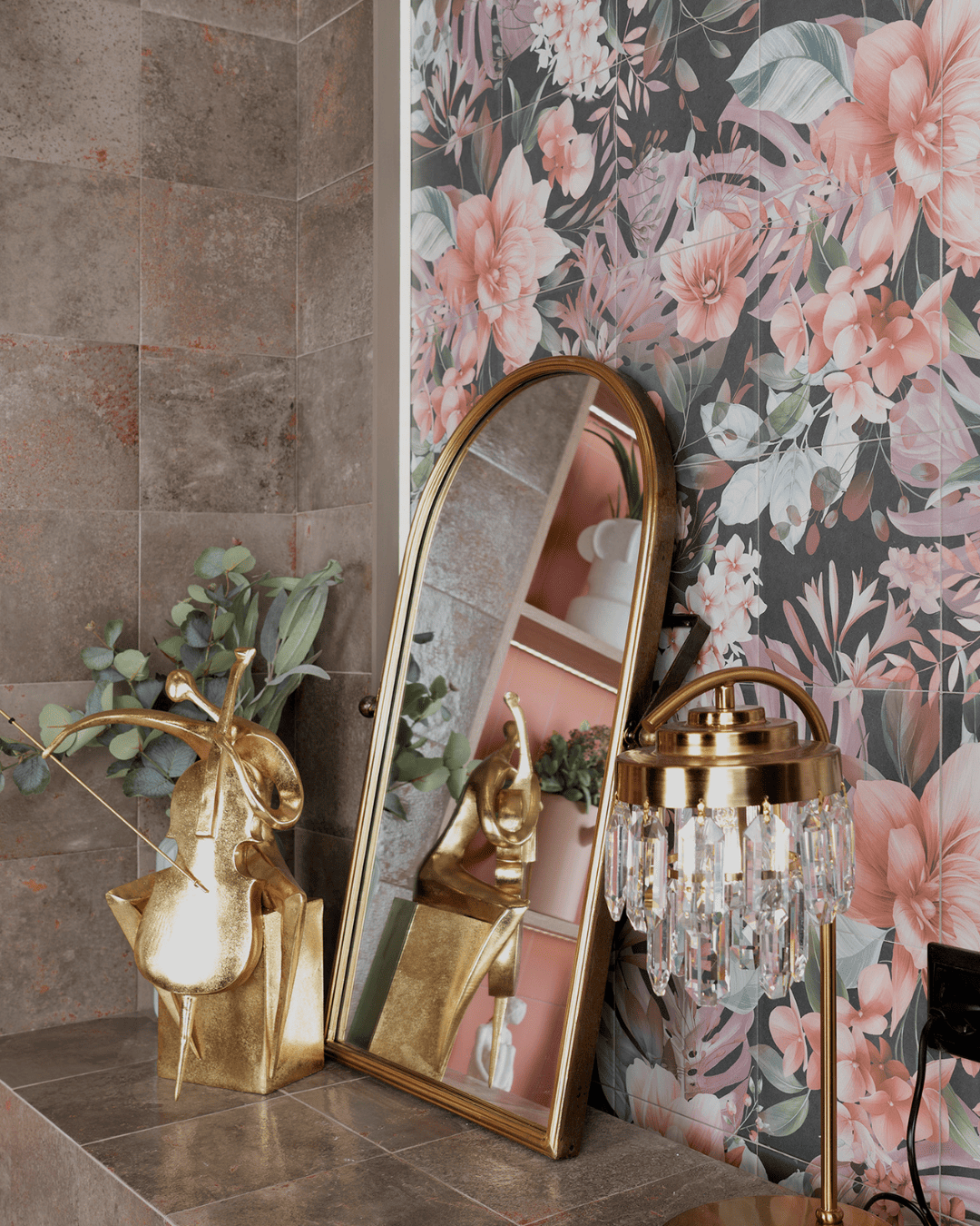 Fresque Roses 20×20 – Carrelage décoratif (ensemble de 1,44 m²)