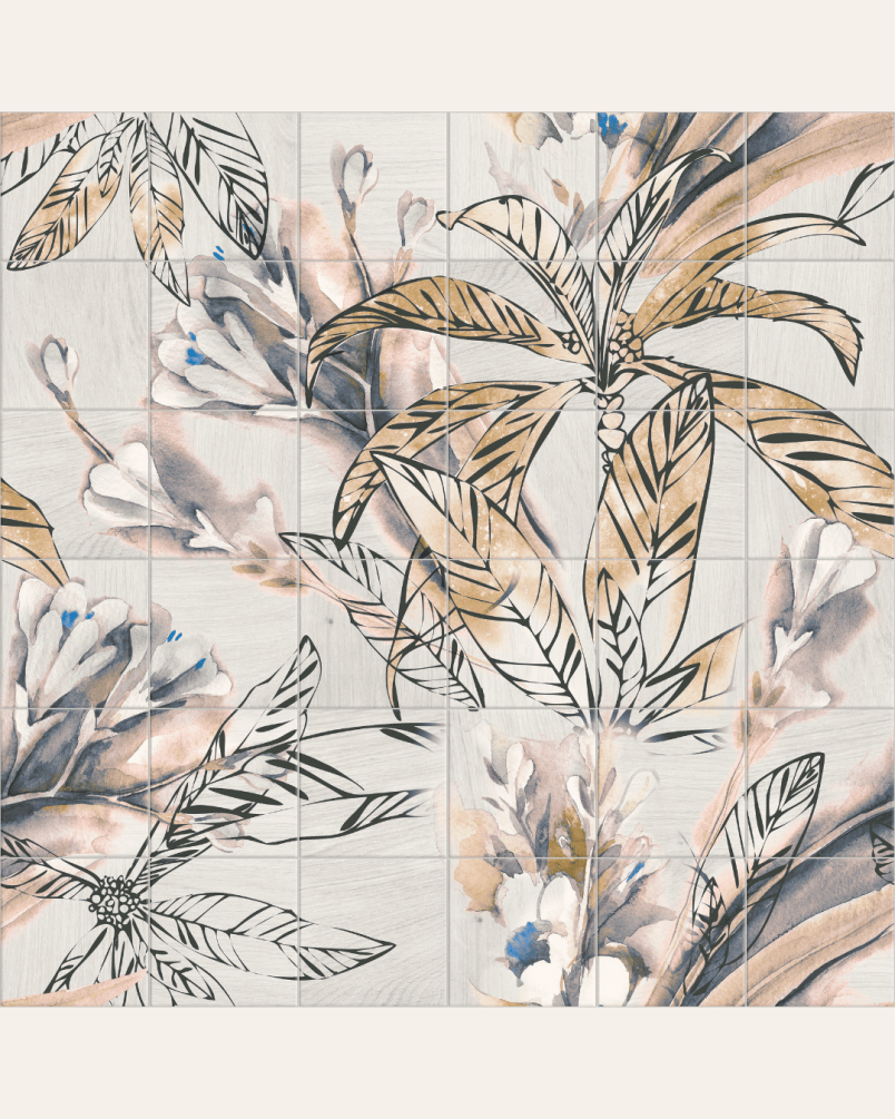 Fresque Autumn Leaves 20×20 – Carrelage décoratif (ensemble de 1,44 m²)
