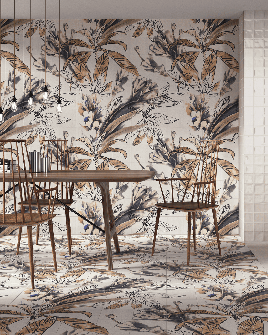 Fresque Autumn Leaves 20×20 – Carrelage décoratif (ensemble de 1,44 m²)