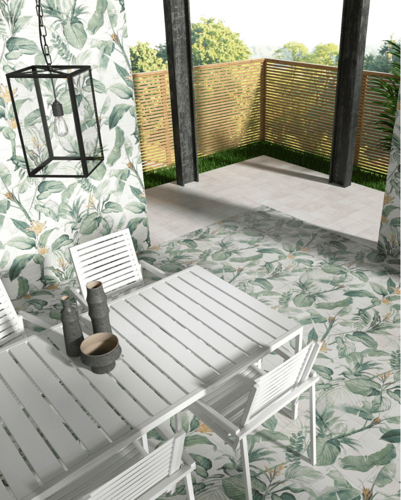 Fresque Spring Leaves 20x20 – Carrelage décoratif (ensemble de 1,44 m²)