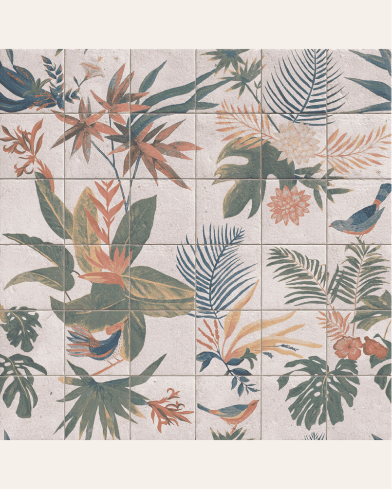 Fresque Samui 20x20 – Carrelage décoratif (ensemble de 1,44 m²)