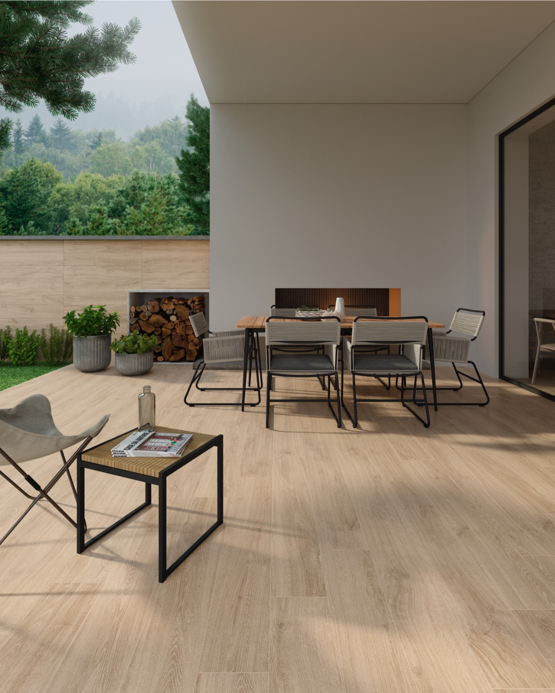Windwood Nogal 20x120 - Carrelage antidérapant style parquet (carton de 1,16 m²)
