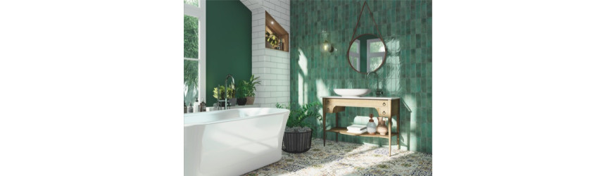 Carrelage effet zellige brillant pour mur intérieur | Style artisanal